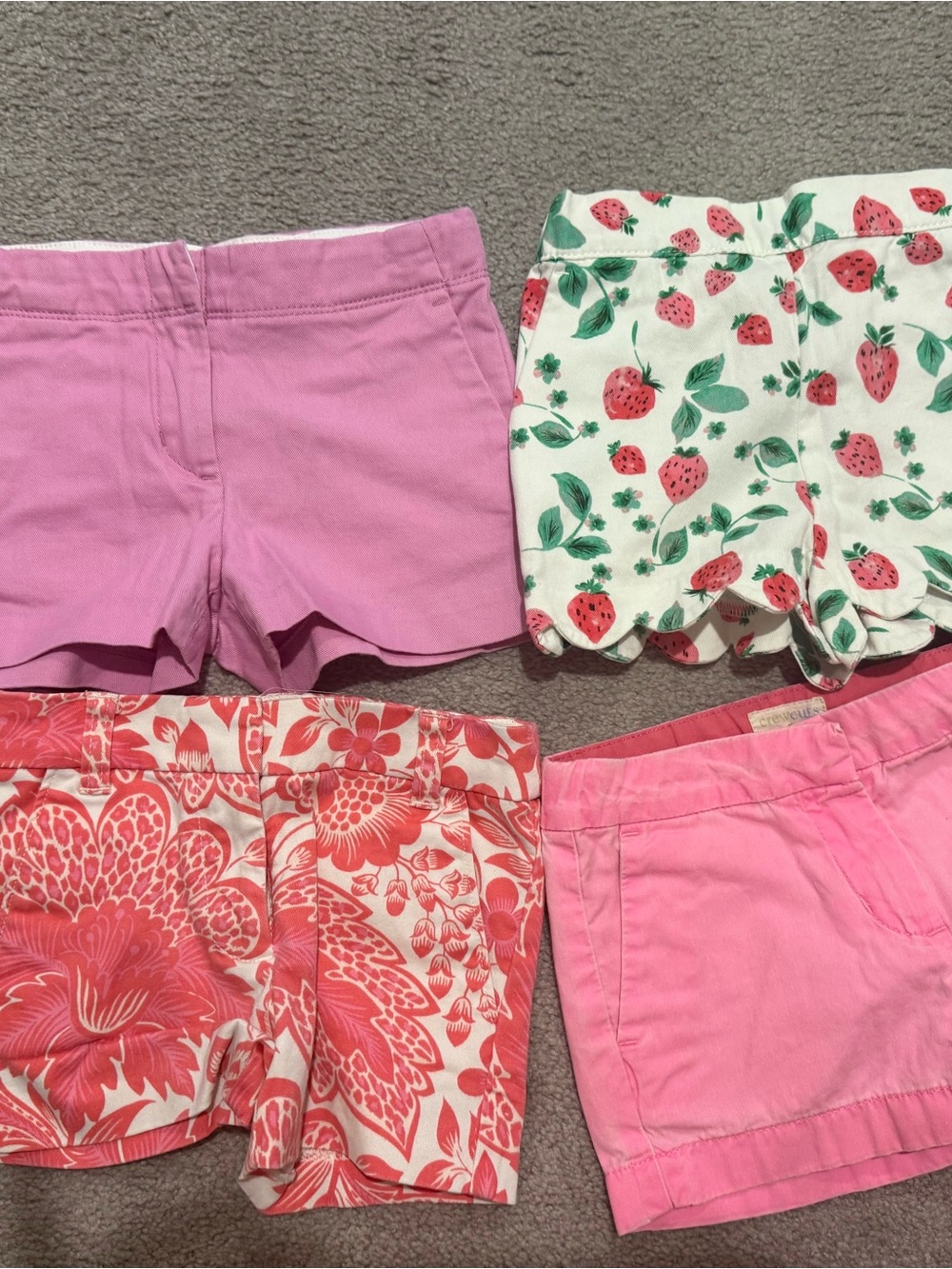 Crewcuts Pink & Strawberry Print Girls' Shorts Set